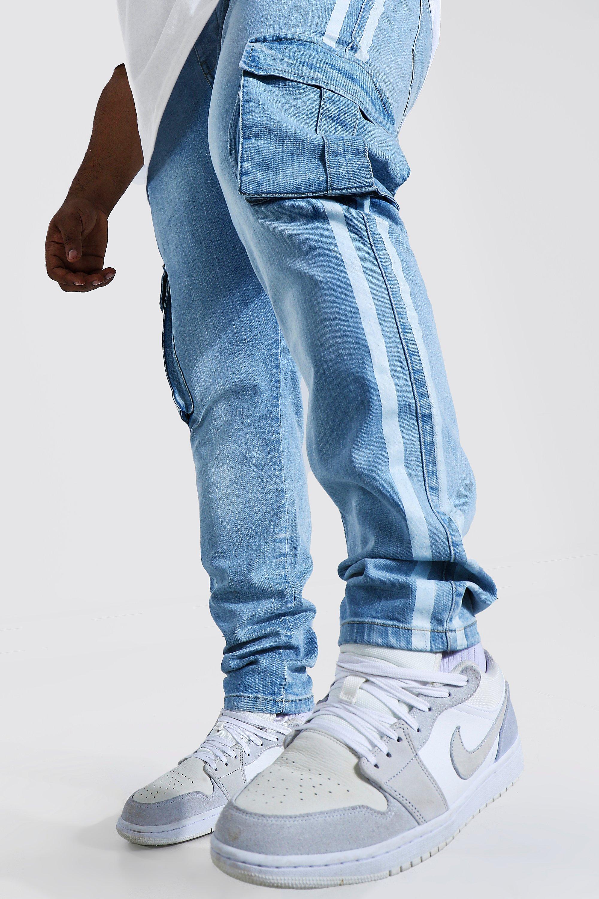 Jeans with side stripe mens hotsell